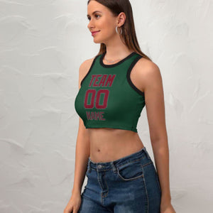 Custom Green Crimson Red Sleeveless Tank Top