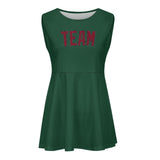 Custom Green Crimson Red Cheerleader Dress