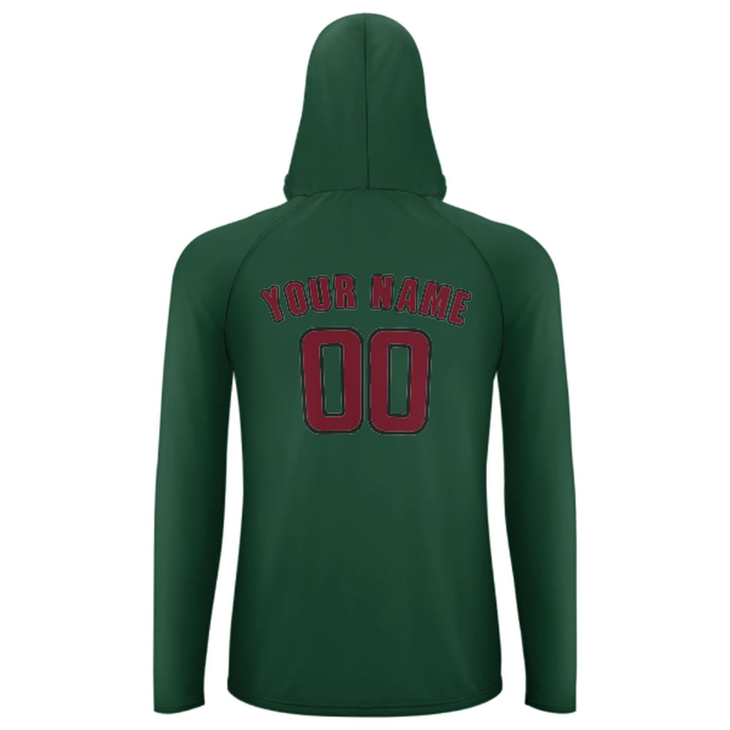 Custom Green Crimson Red UV-Hoodie