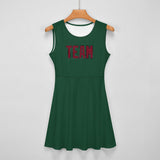 Custom Green Crimson Red Cheerleader Dress