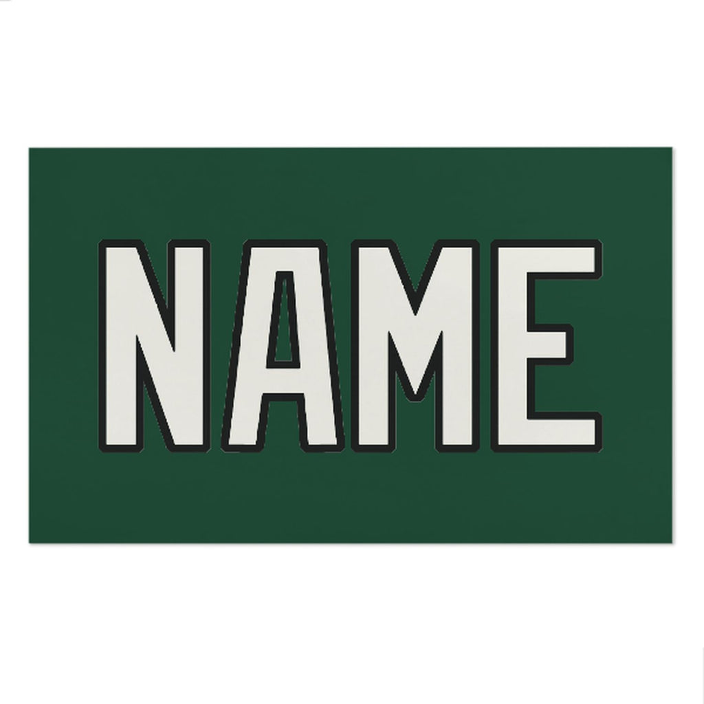 Custom Green White Beach Towel