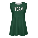 Custom Green White Cheerleader Dress