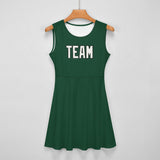 Custom Green White Cheerleader Dress