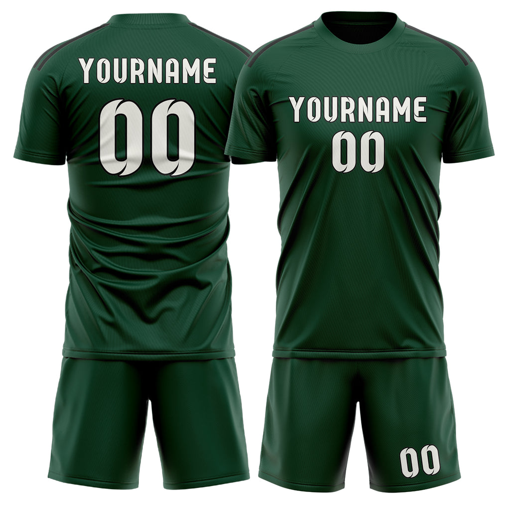 Custom Green White Soccer Jersey