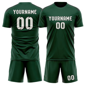 Custom Green White Soccer Jersey