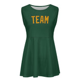 Custom Green Yellow Cheerleader Dress