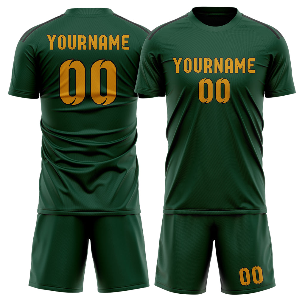 Custom Green Yellow Soccer Jersey