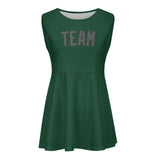 Custom Green Dark Grey Cheerleader Dress