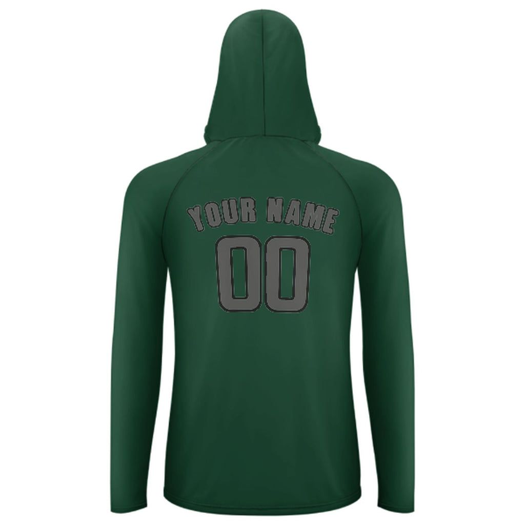 Custom Green Dark Grey UV-Hoodie
