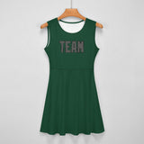 Custom Green Dark Grey Cheerleader Dress