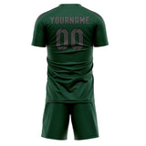 Custom Green Dark Grey Soccer Jersey