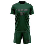 Custom Green Dark Grey Soccer Jersey