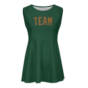 Custom Green Khaki Cheerleader Dress