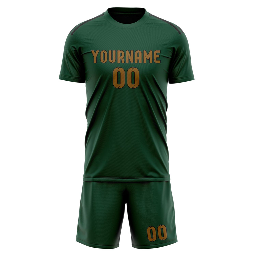 Custom Green Khaki Soccer Jersey