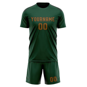 Custom Green Khaki Soccer Jersey