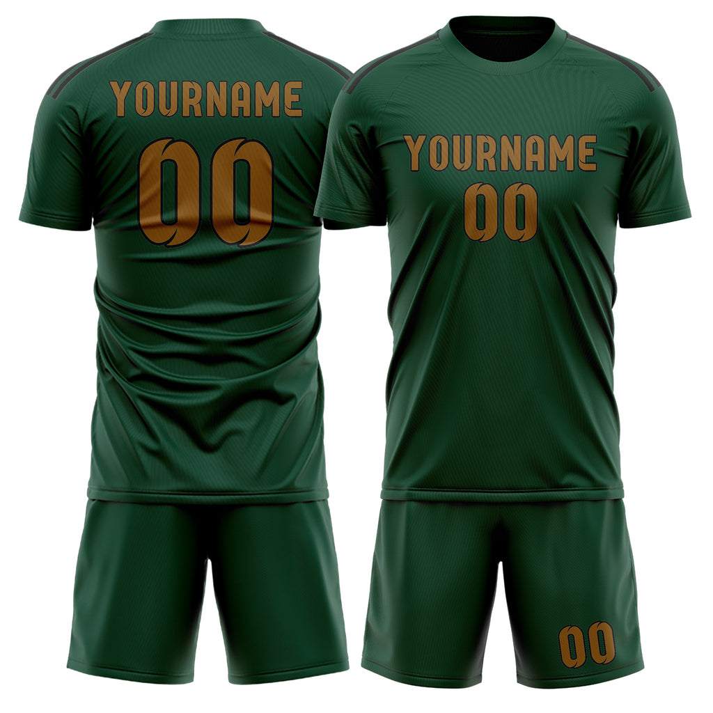 Custom Green Khaki Soccer Jersey