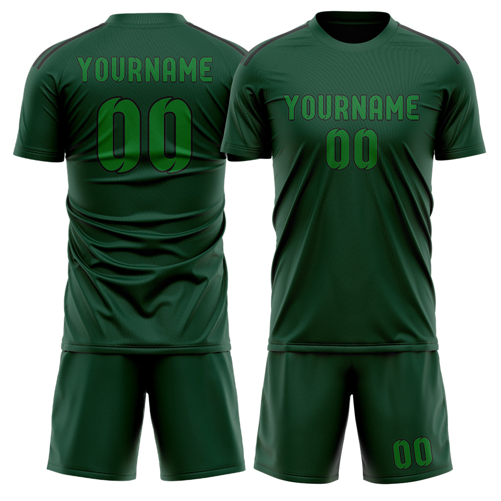 Custom Green Emerald Green Soccer Jersey
