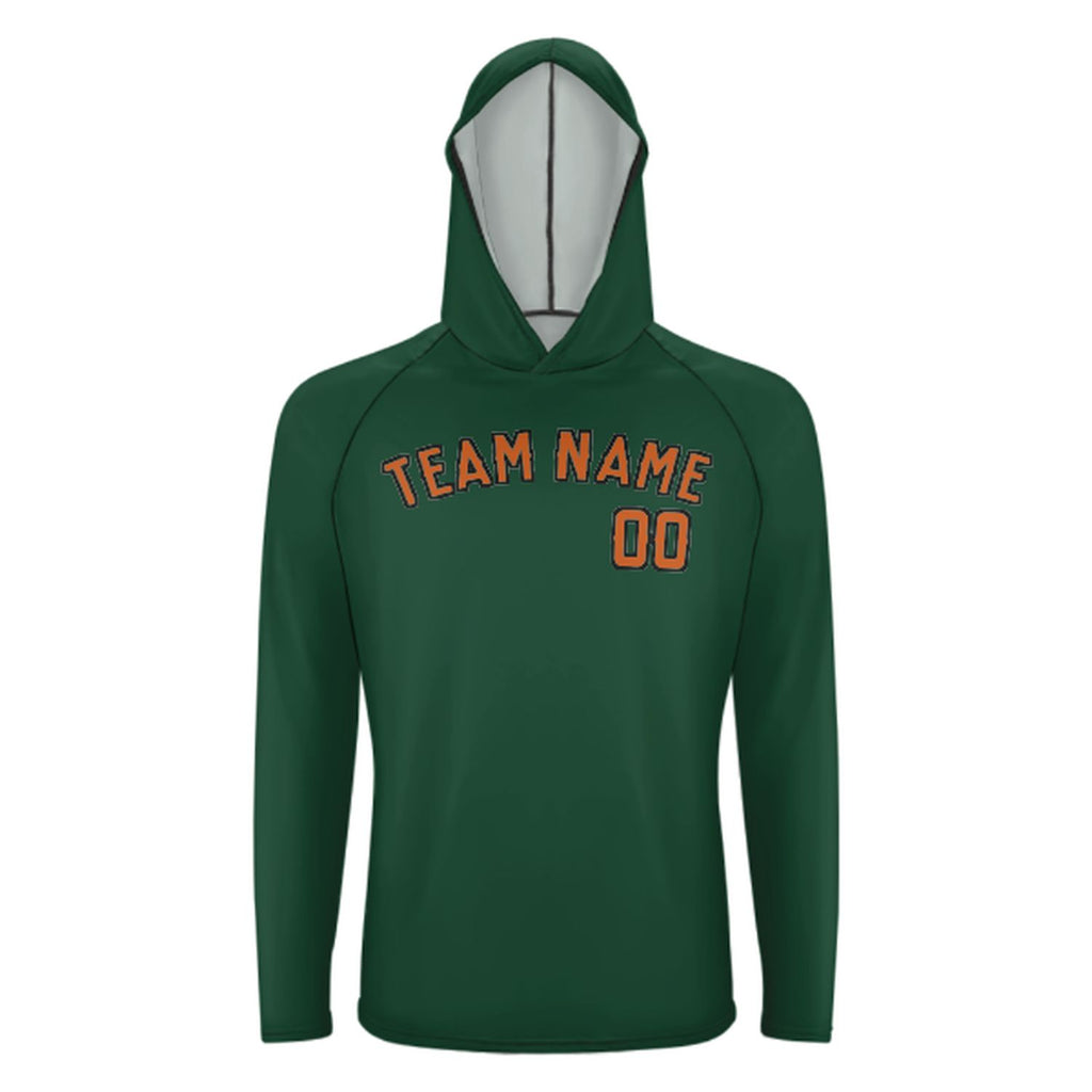 Custom Green Orange UV-Hoodie