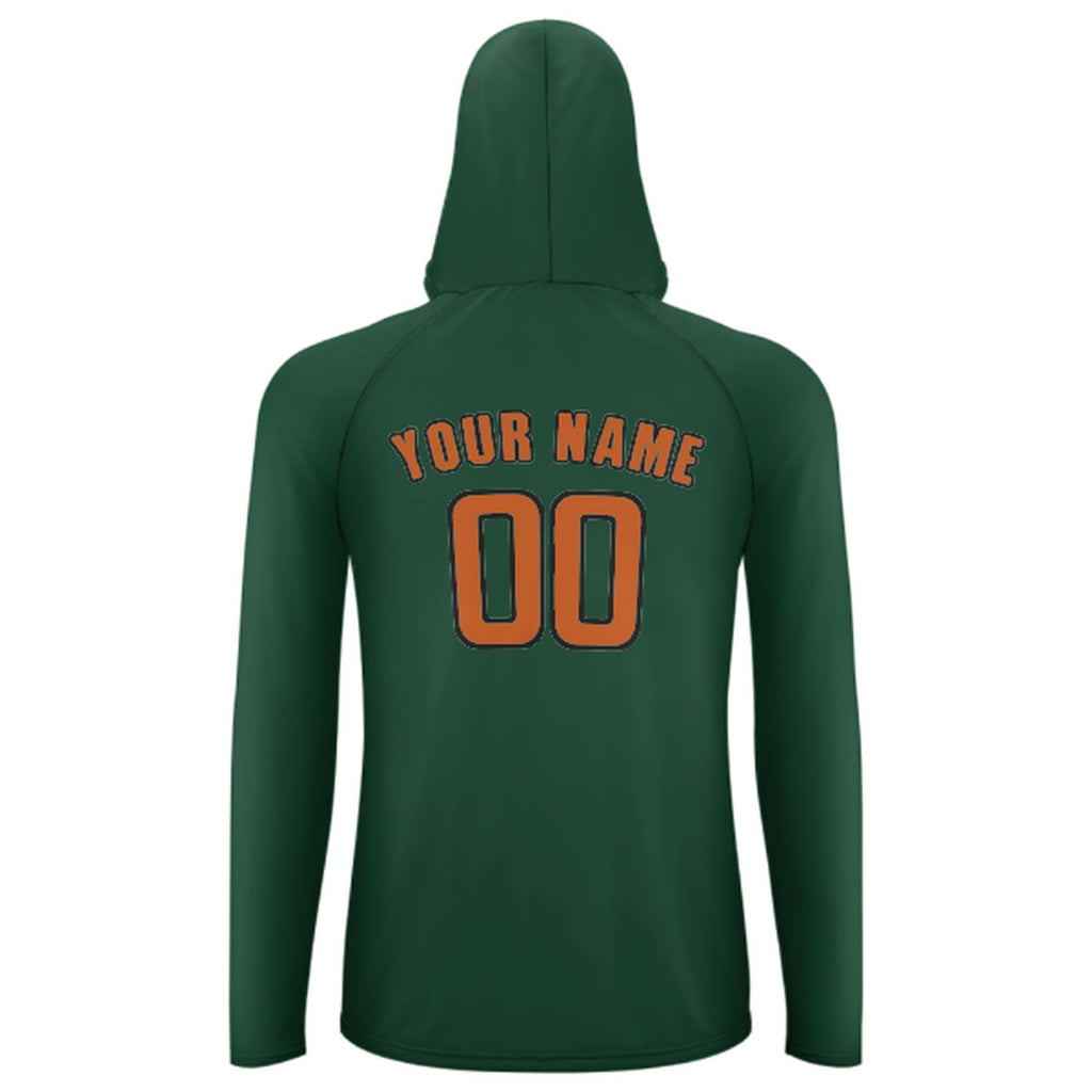 Custom Green Orange UV-Hoodie