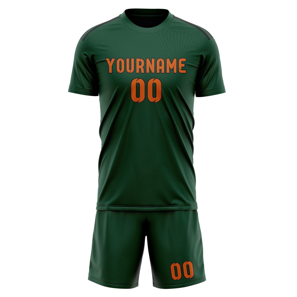 Custom Green Orange Soccer Jersey