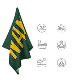 Custom Green Gold Beach Towel