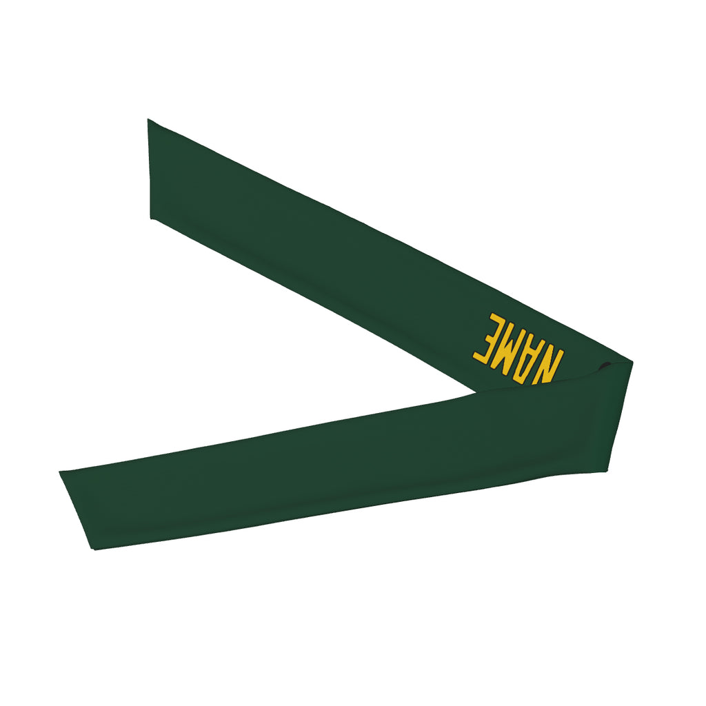 Custom Green Gold Headband