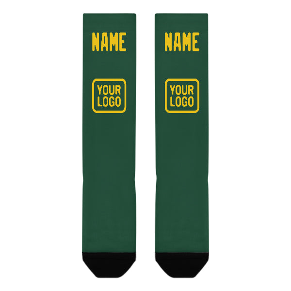 Custom Green Gold Knee-High Sock