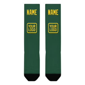 Custom Green Gold Knee-High Sock