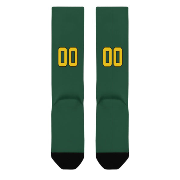 Custom Green Gold Knee-High Sock