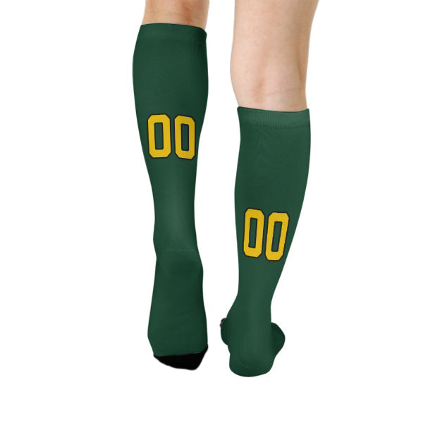 Custom Green Gold Knee-High Sock