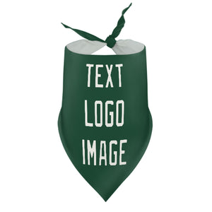 Custom Green White Pet Scarf