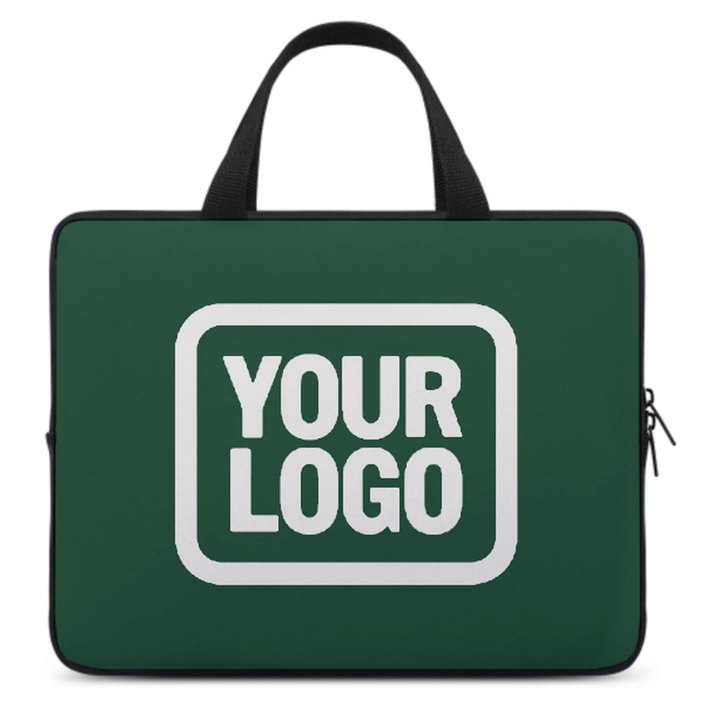 Custom Green White Laptop Bag
