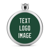 Custom Green White Hip Flask
