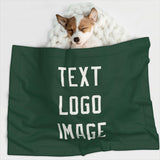 Custom Green White Pet Blanket