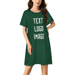 Custom Green White Nachthemd