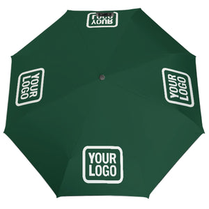Custom Green White Automatic Umbrella