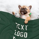 Custom Green White Pet Blanket