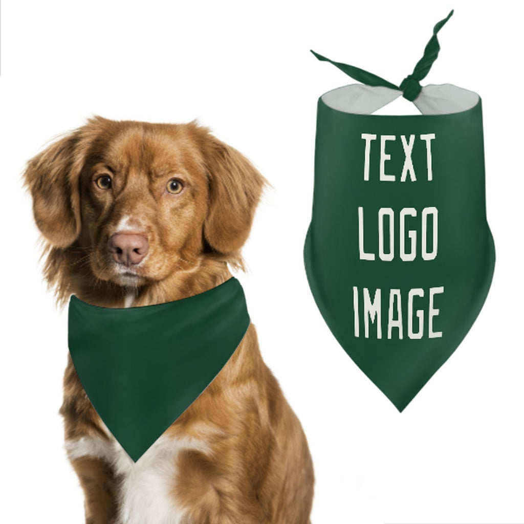 Custom Green White Pet Scarf