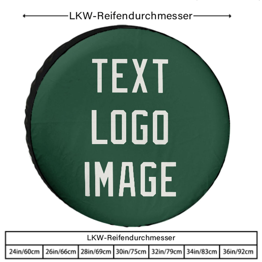 Custom Green White Truck Tires