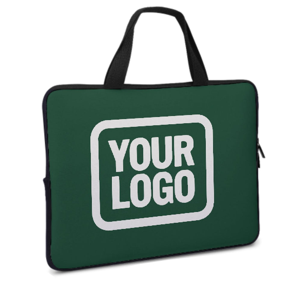 Custom Green White Laptop Bag