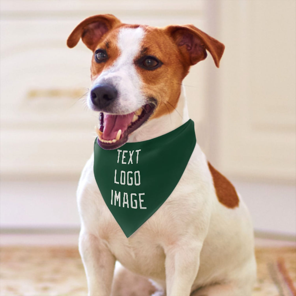 Custom Green White Pet Scarf