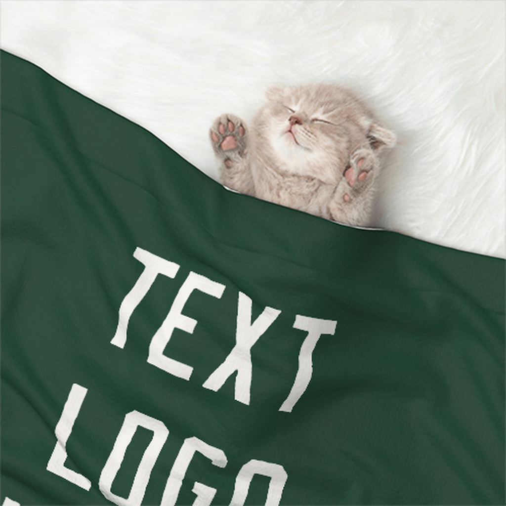 Custom Green White Pet Blanket