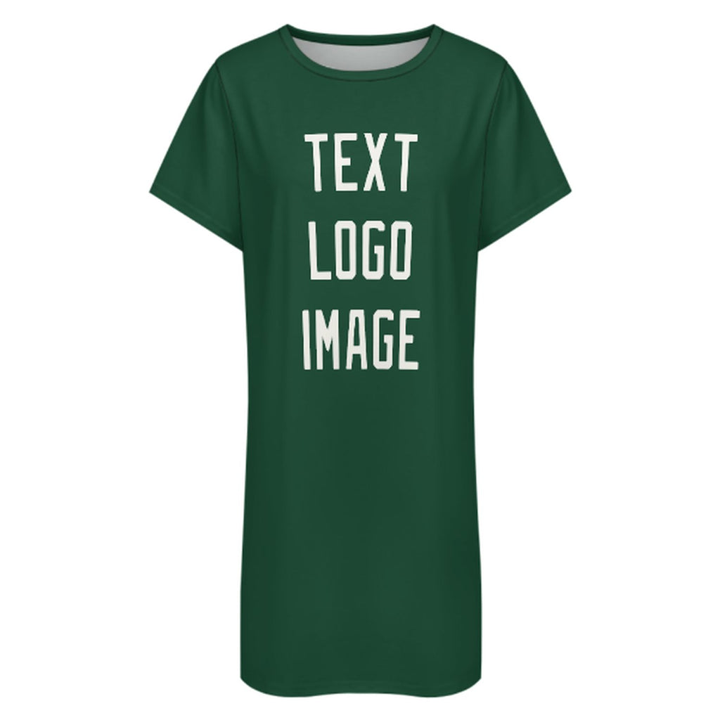 Custom Green White Nachthemd