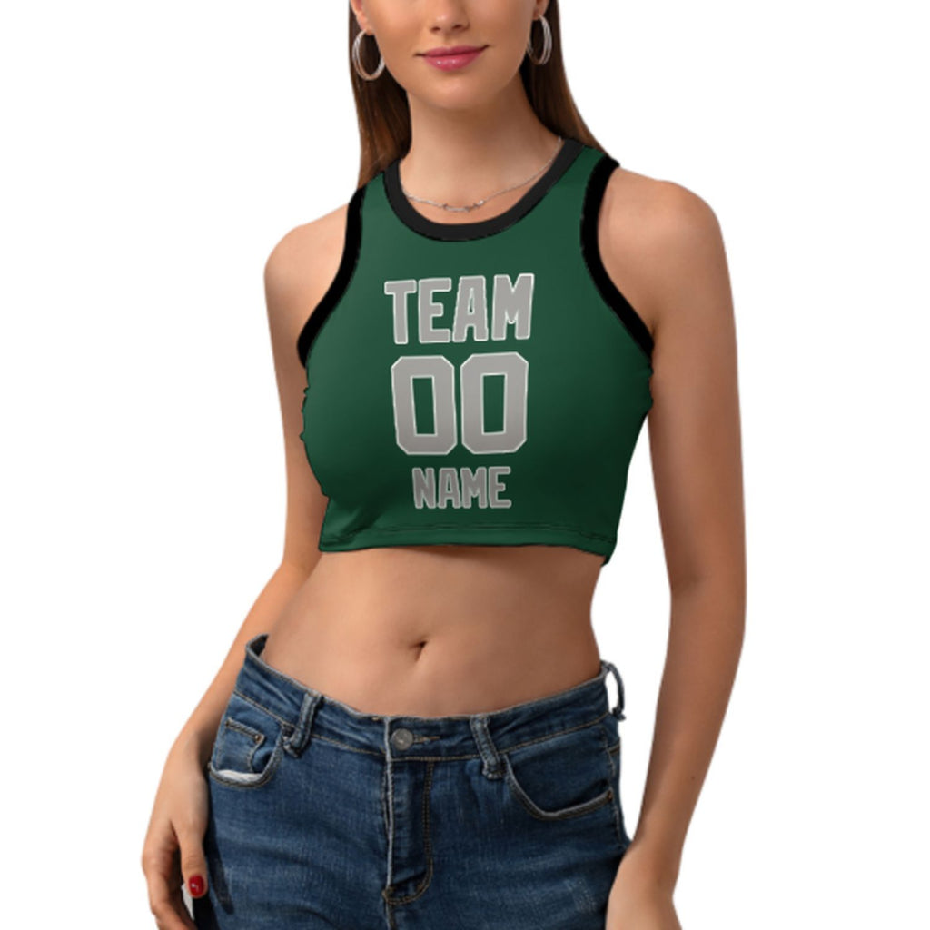 Custom Green Gray Sleeveless Tank Top