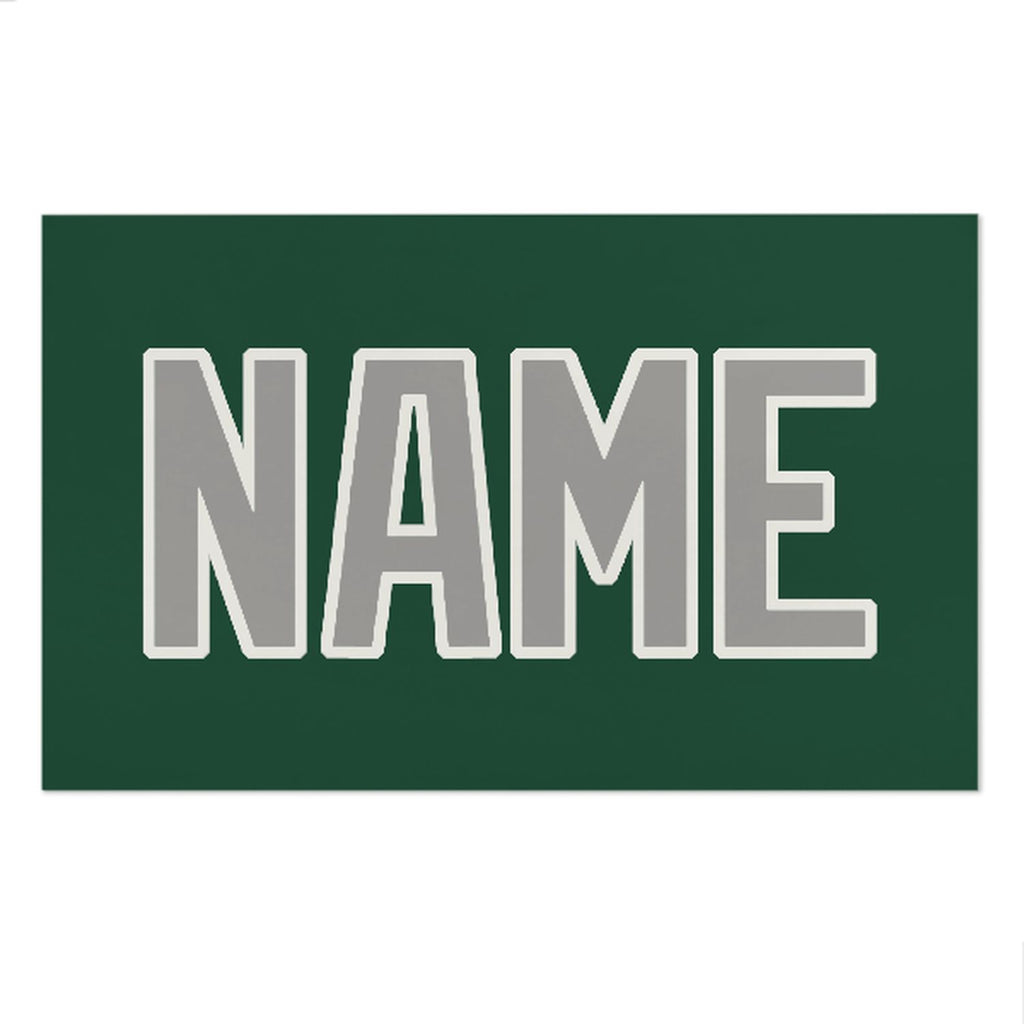 Custom Green Gray Beach Towel