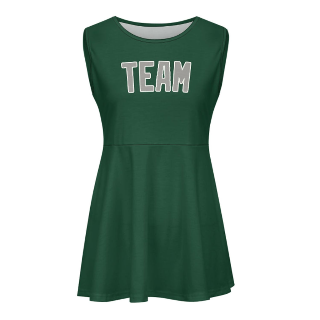 Custom Green Gray Cheerleader Dress