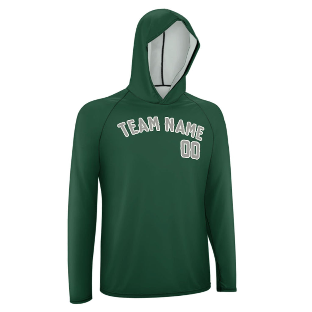 Custom Green Gray UV-Hoodie