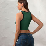 Custom Green Gray Sleeveless Tank Top