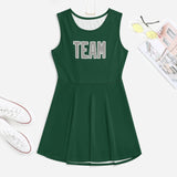 Custom Green Gray Cheerleader Dress