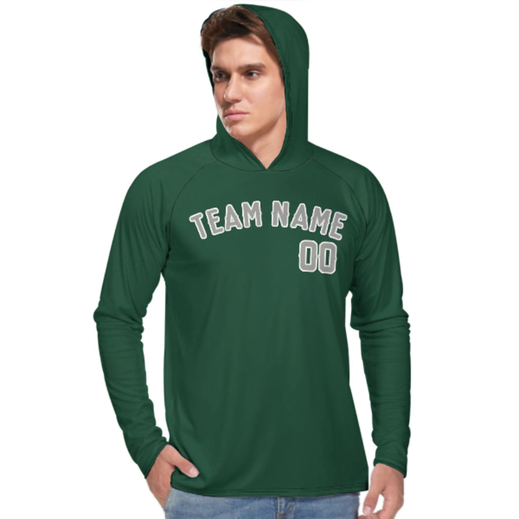 Custom Green Gray UV-Hoodie